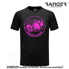 Topy, tričká, tielka - Tričko RANGER® - motív Turistika 01 (Ružová) - 15728729_