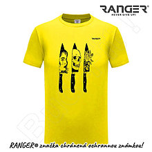 Topy, tričká, tielka - Tričko RANGER® - HORROR, NOŽE (Žltá) - 15728782_
