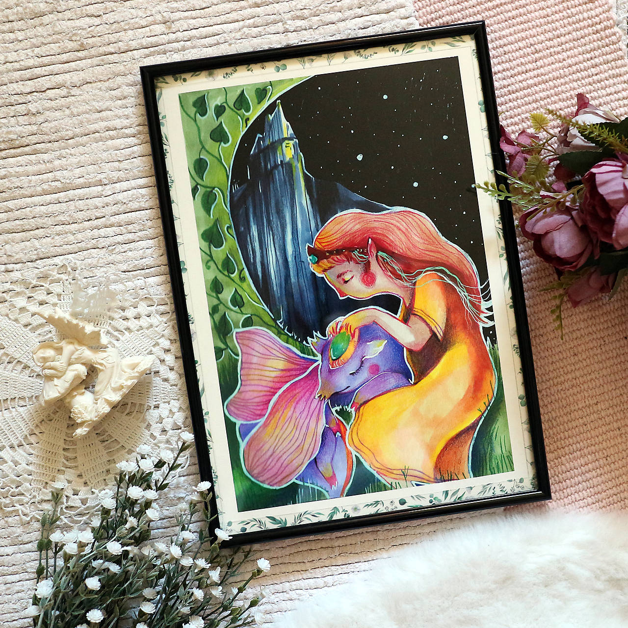 Z rozprávky pod hradom/ print s rámikom