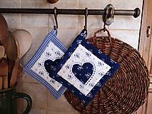 Úžitkový textil - chňapky modrotlačové - 15730547_