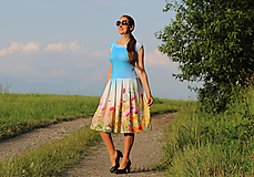Šaty - Úpletové šaty "letná lúka" - 15729071_