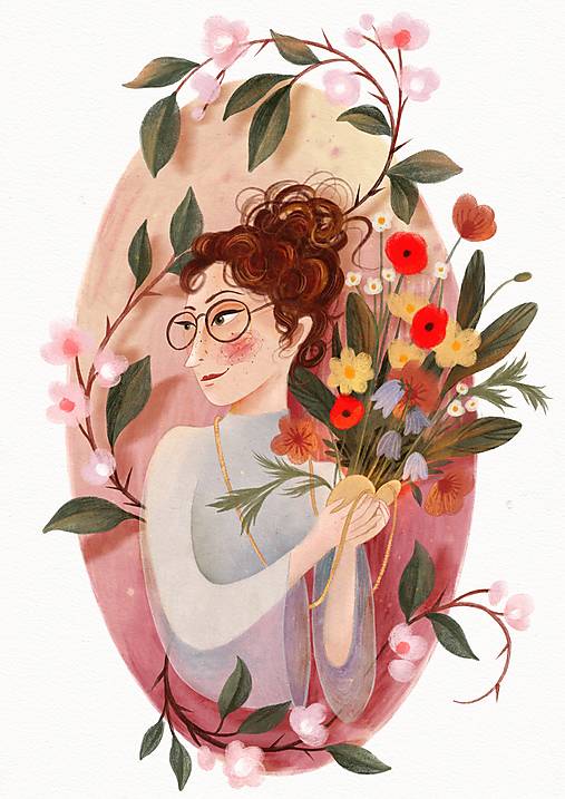 Grafika - Tajná záhrada  (A4 - Ružová) - 15730126_