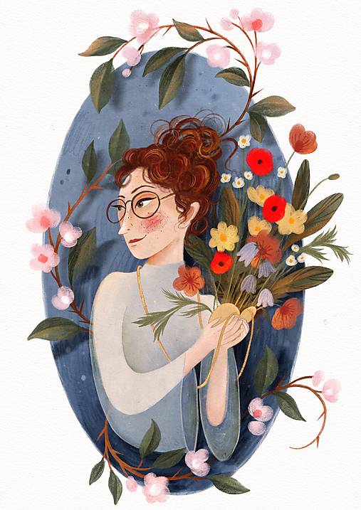 Grafika - Tajná záhrada  (A4 - Modrá) - 15730128_