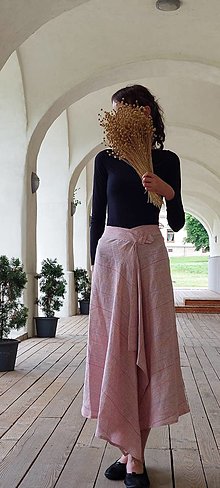Sukne - Ľanová sukňa Tiffany - 15732610_