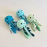 Hračky - Medúzy / 7ks zeleno-modré odtiene (modrá) - 15731597_