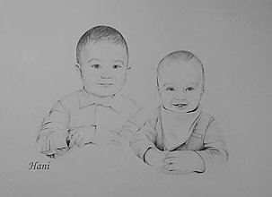 Kresby - Portréty detičiek - 15731803_
