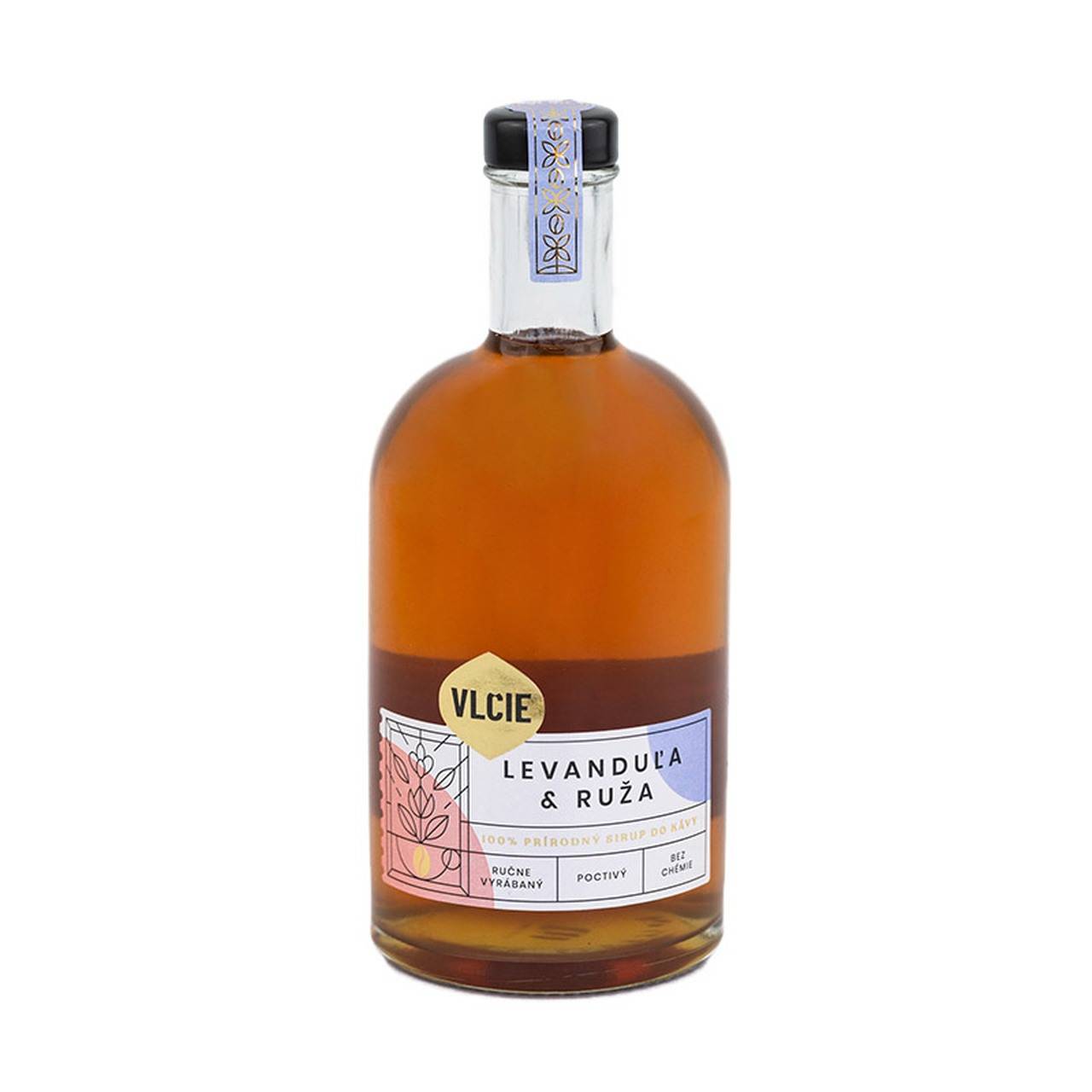 Sirup na ochutenie kávy Vlčie - Levanduľa a ruža