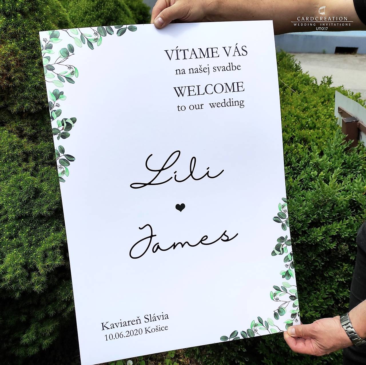 Luxusná uvítacia tabuľa na svadbu UT017