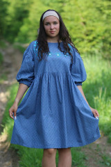 Šaty - Vyšívané madeirové šaty Nezábudka - 15732473_
