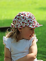 Detské čiapky - Letný detský šilt mini jahôdky - 15736363_