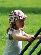 Detské čiapky - Letný detský šilt mini jahôdky - 15736366_
