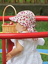 Detské čiapky - Letný detský šilt mini jahôdky - 15736373_