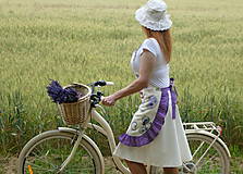 Iné oblečenie - Zásterka Levanduľový bicykel volán - 15735524_
