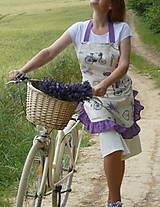 Iné oblečenie - Zásterka Levanduľový bicykel volán - 15735526_