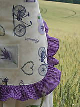 Iné oblečenie - Zásterka Levanduľový bicykel volán - 15735530_