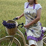Iné oblečenie - Zásterka Levanduľový bicykel volán - 15735544_