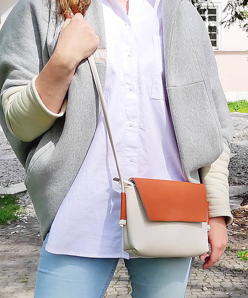 Kabelky - Iris mini bag pudrovo-rezavá - 15734664_