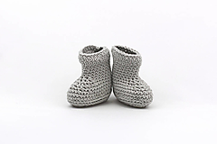 Detské topánky - Šedé papučky BAVLNA - 15735268_