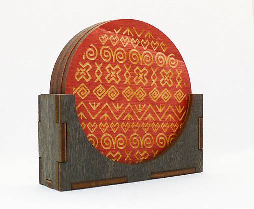 Príbory, varešky, pomôcky - Set podšálok "Čičmany" - 15735994_