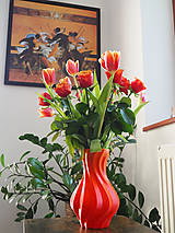 Dekorácie - Klasická špirálová váza v rôznych farebných kombináciách / Nádherná dekorácia na Váš stôl - 15735624_