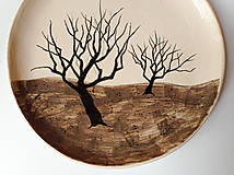 Nádoby - tanier *stromy na poli* - 15735132_
