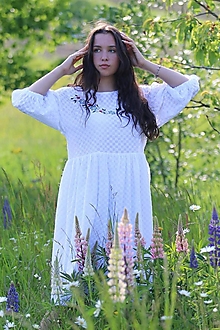 Šaty - Biele vyšívané madeirové šaty Klaudia - 15735068_
