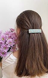 Ozdoby do vlasov - Ľanova spona s ručnou výšivkou. Kvety - 15734793_