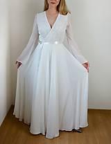 Šaty - Šifonové zavinovacie svadobné šaty Elizabeth - 15735891_