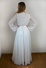 Šaty - Šifonové zavinovacie svadobné šaty Elizabeth - 15735896_
