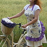 Iné oblečenie - Zásterka Levanduľový bicykel volán - 15736813_