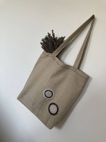 Nákupné tašky - Ľanová taška plátenka (Hnedá) - 15738646_