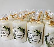 Darčeky pre svadobčanov - Darčekové balenie svadobných sviečok pre svadobčanov - 15738561_