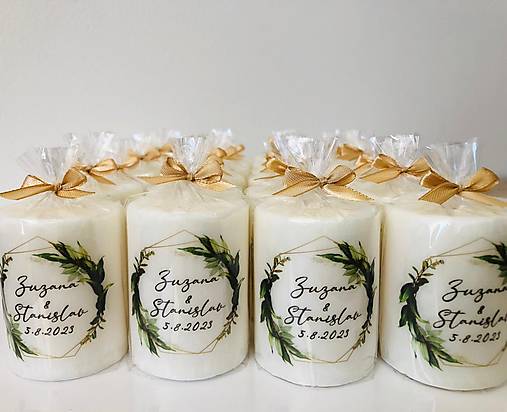 Menovka alebo darček pre svadobčanov - Sviečka - Vzor č.5