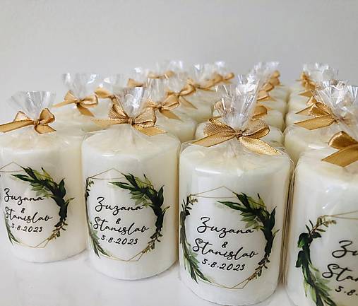 Menovka alebo darček pre svadobčanov - Sviečka - Vzor č.41