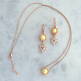 Sady šperkov - Jemný perlový set s pozlátenými korálkami (Ag925 a 316L) - 15738848_