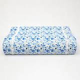 Úžitkový textil - Modré akvarelové kvety na bielej - obliečka na anatomický vankúš - 15736879_