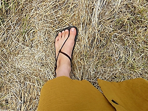 Ponožky, pančuchy, obuv - Barefoot sandále Hnedé (Základný úväz) - 15738812_