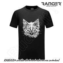 Topy, tričká, tielka - Tričko RANGER® - Mačka (Čierna) - 15737348_