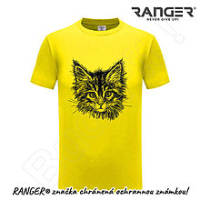 Topy, tričká, tielka - Tričko RANGER® - Mačka (Žltá) - 15737351_