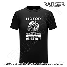 Topy, tričká, tielka - Tričko RANGER® - Motorkári 01 (Čierno-biela) - 15737721_
