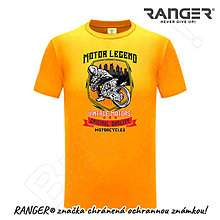 Topy, tričká, tielka - Tričko RANGER® - Motorkári 02 (Oranžová) - 15737757_