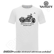 Topy, tričká, tielka - Tričko RANGER® - Motorkári 27 (Čierno-biela) - 15737783_