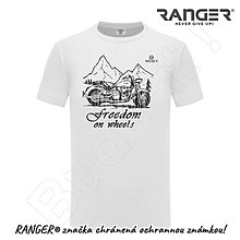 Topy, tričká, tielka - Tričko RANGER® - Motorkári 12 (Čierno-biela) - 15737816_
