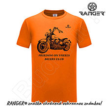 Topy, tričká, tielka - Tričko RANGER® - Motorkári 12b (Oranžová) - 15737849_