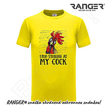 Topy, tričká, tielka - Tričko RANGER® - MY COCK (Žltá) - 15737884_