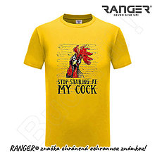 Topy, tričká, tielka - Tričko RANGER® - MY COCK (Žltá) - 15737885_