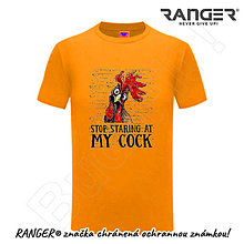 Topy, tričká, tielka - Tričko RANGER® - MY COCK (Oranžová) - 15737900_