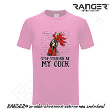 Topy, tričká, tielka - Tričko RANGER® - MY COCK (Ružová) - 15737905_