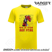 Topy, tričká, tielka - Tričko RANGER® - VTÁK (Žltá) - 15737936_