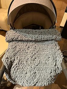 Detský textil - Pletená deka do kočíka Alize puffy (50x70cm) - 15739073_